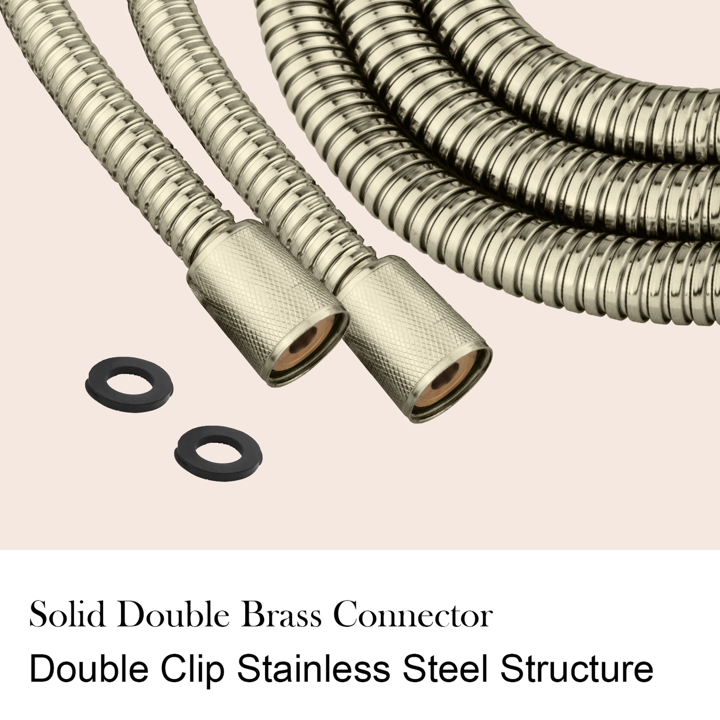 Shower Hose 59 inches Shower Hose Replacement Stainless Steel Hand Held Shower Hose for Shower Head
