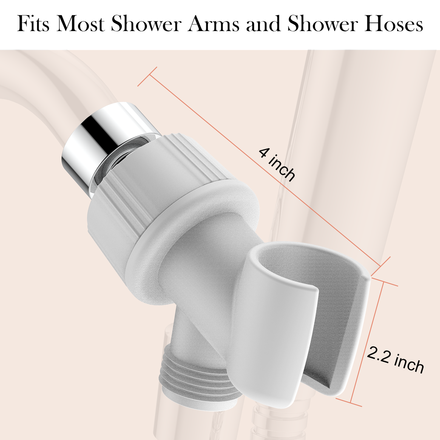 Shower Head Holder for Handheld Shower Head, Adjustable Shower Arm Mount