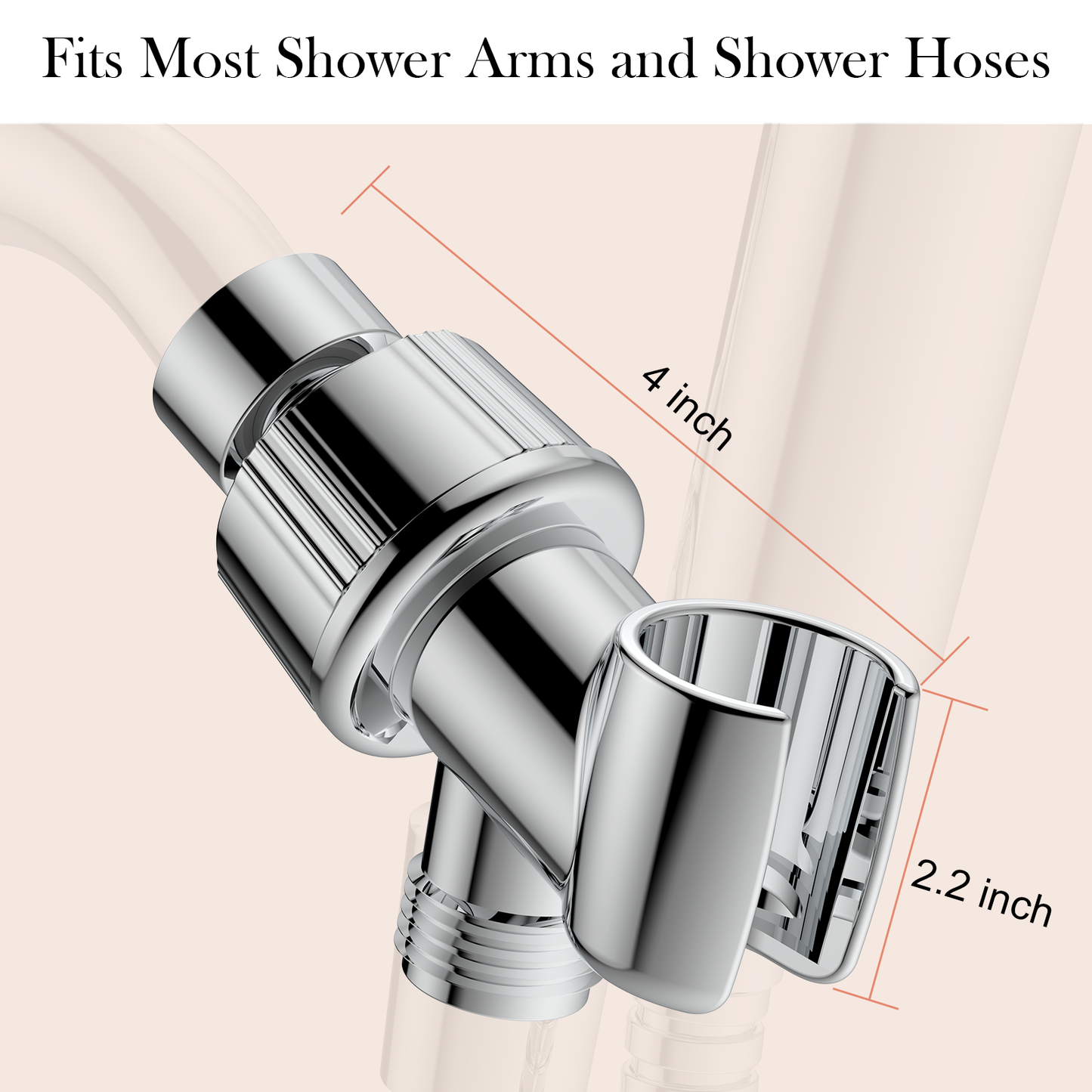 Shower Head Holder for Handheld Shower Head, Adjustable Shower Arm Mount