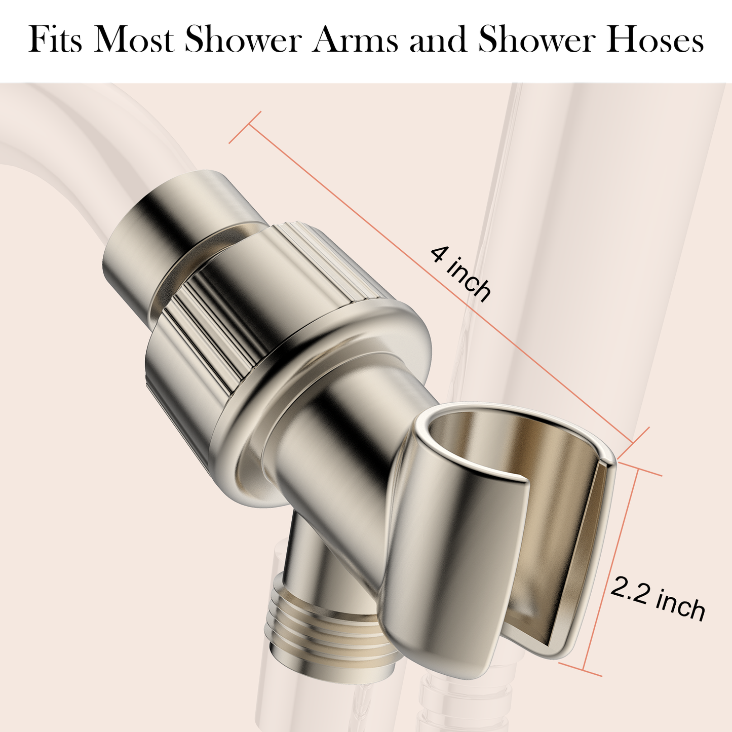 Shower Head Holder for Handheld Shower Head, Adjustable Shower Arm Mount