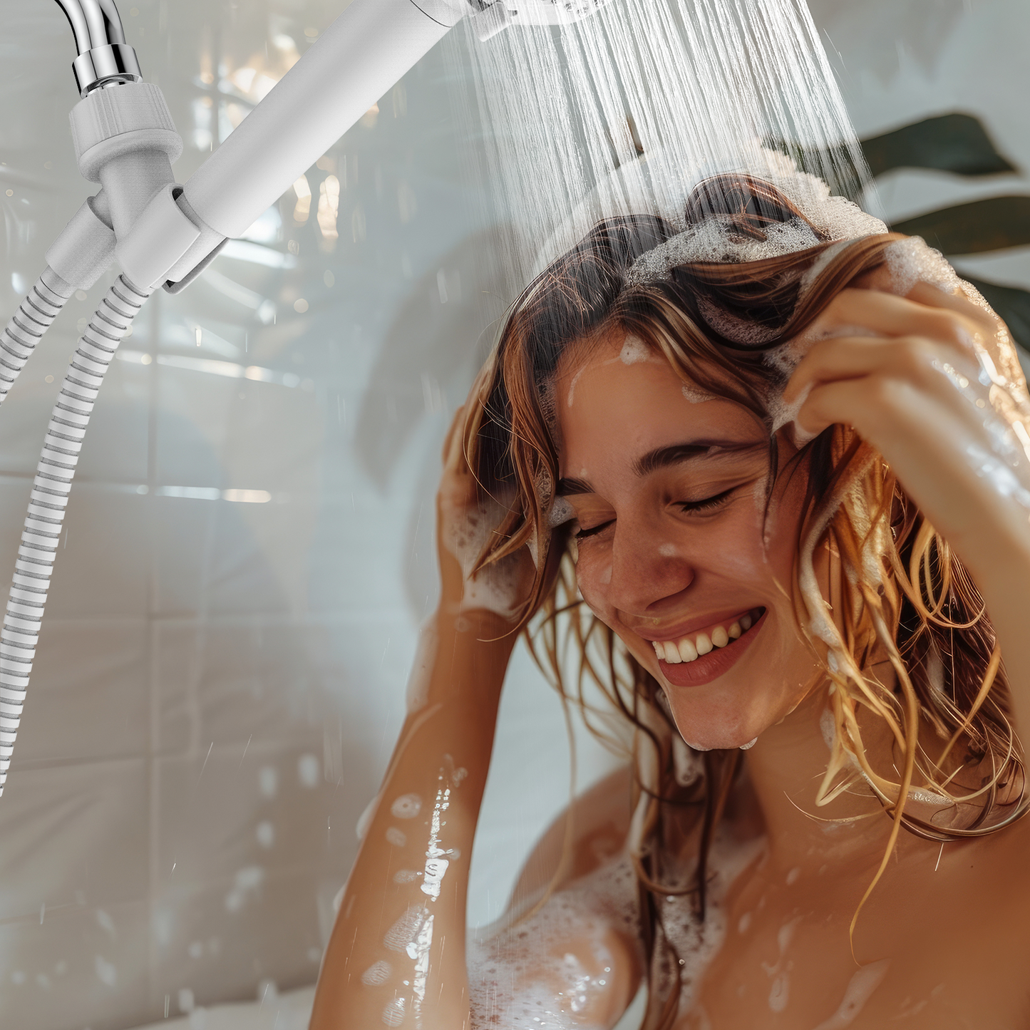 Shower Head Holder for Handheld Shower Head, Adjustable Shower Arm Mount