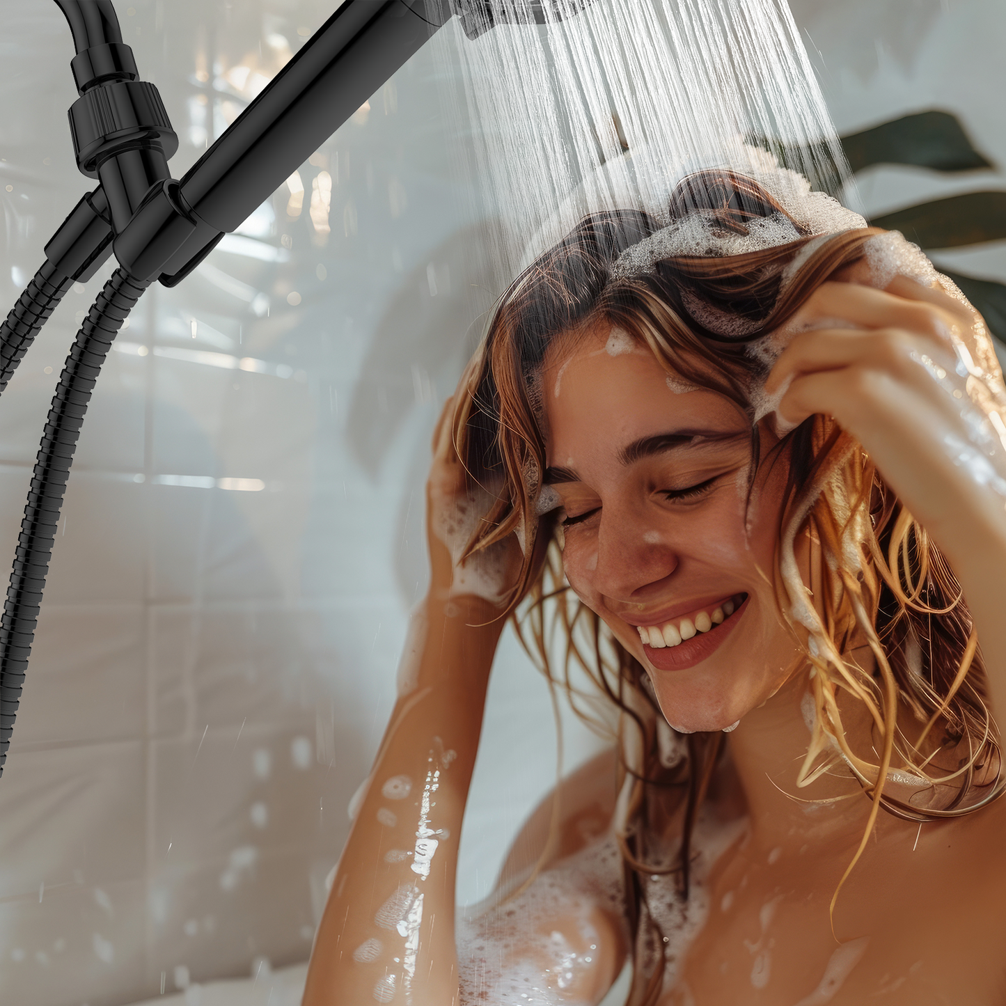 Shower Head Holder for Handheld Shower Head, Adjustable Shower Arm Mount