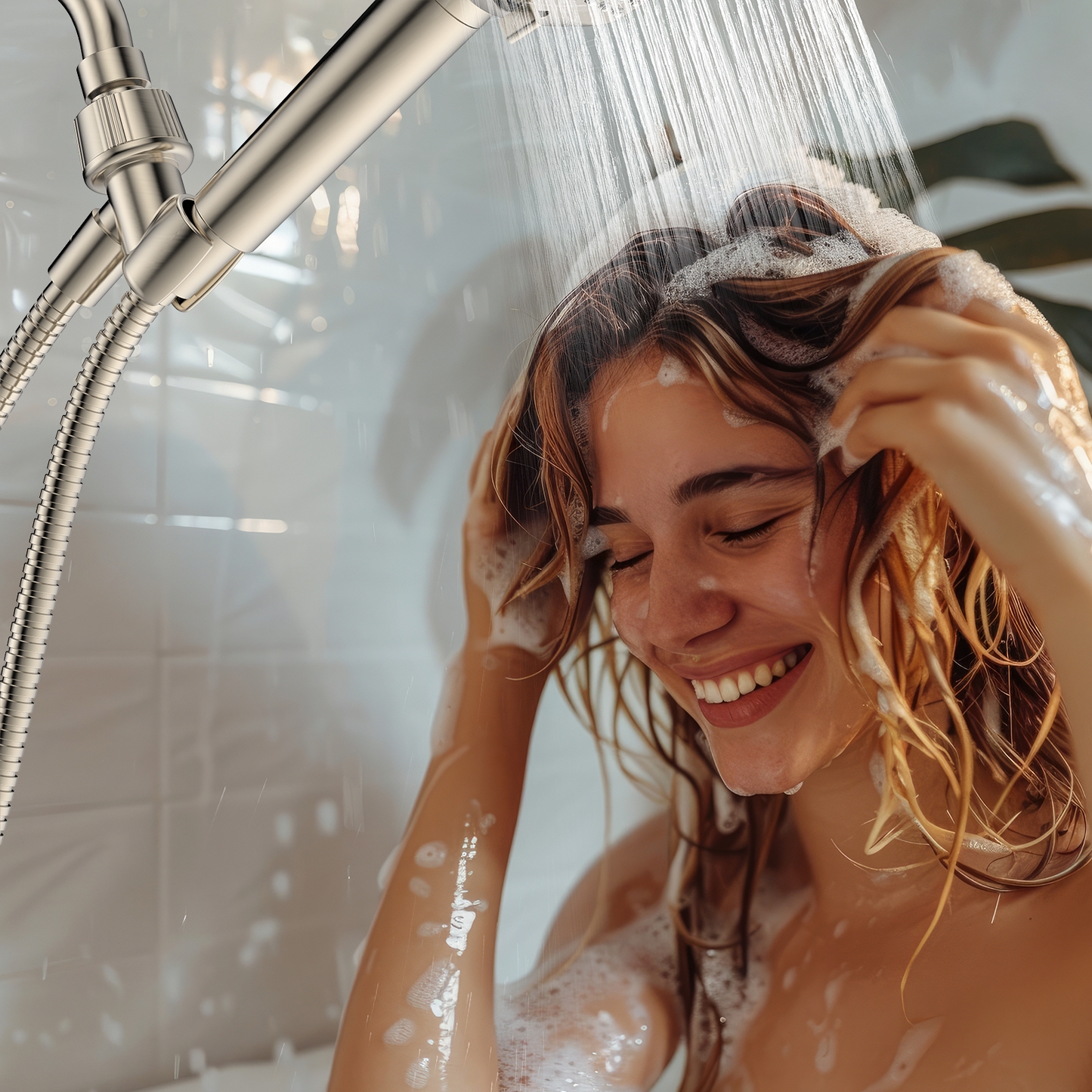 Shower Head Holder for Handheld Shower Head, Adjustable Shower Arm Mount